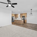 Open-concept living area with great flow into the kitchen