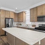 Large kitchen island with plenty of prep space